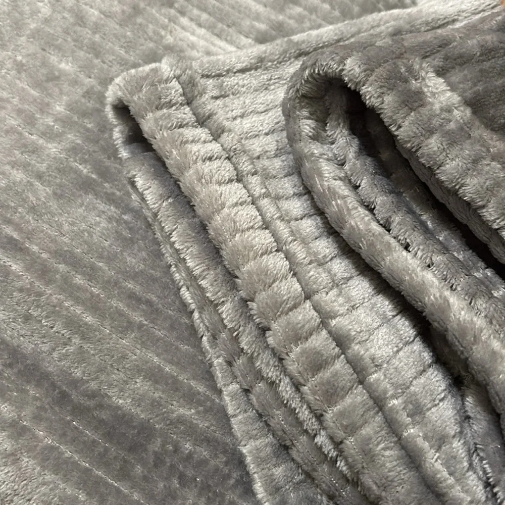 Decorative Throw Blanket 50X60 Grey 100% Polyester